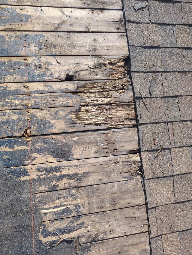 Exposed roof deck condition