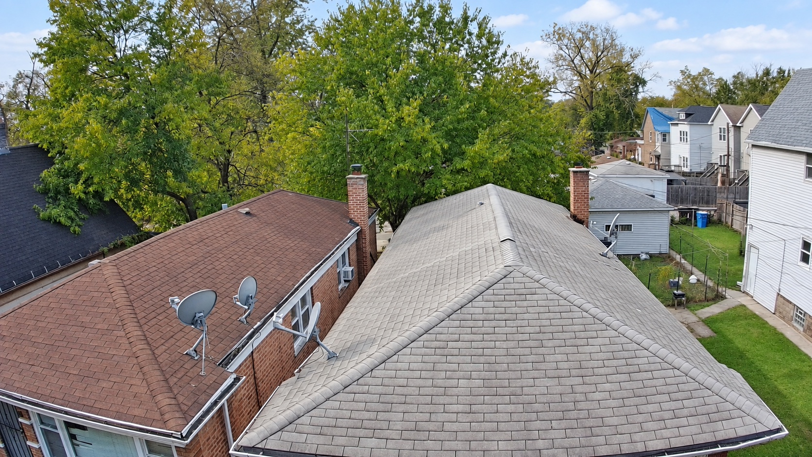 Michigan Avenue roof before replacement